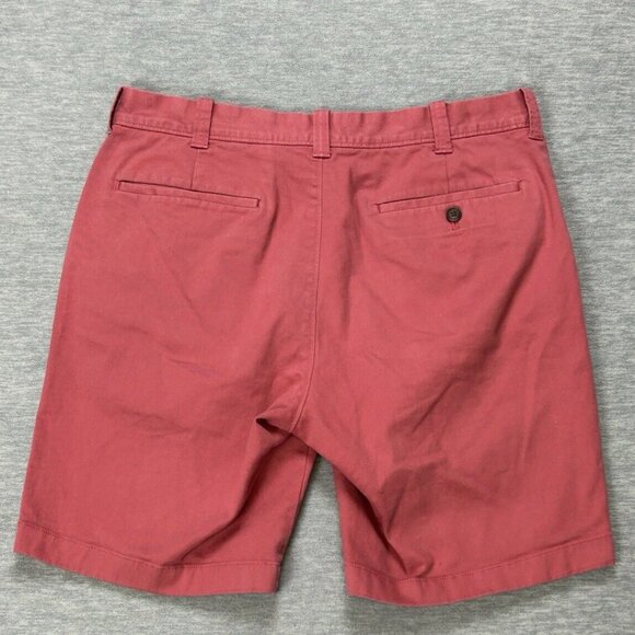 J. Crew Mercantile Flex Shorts Mens 33 Red Washed Preppy Casual Chino Flex Golf - Picture 2 of 4